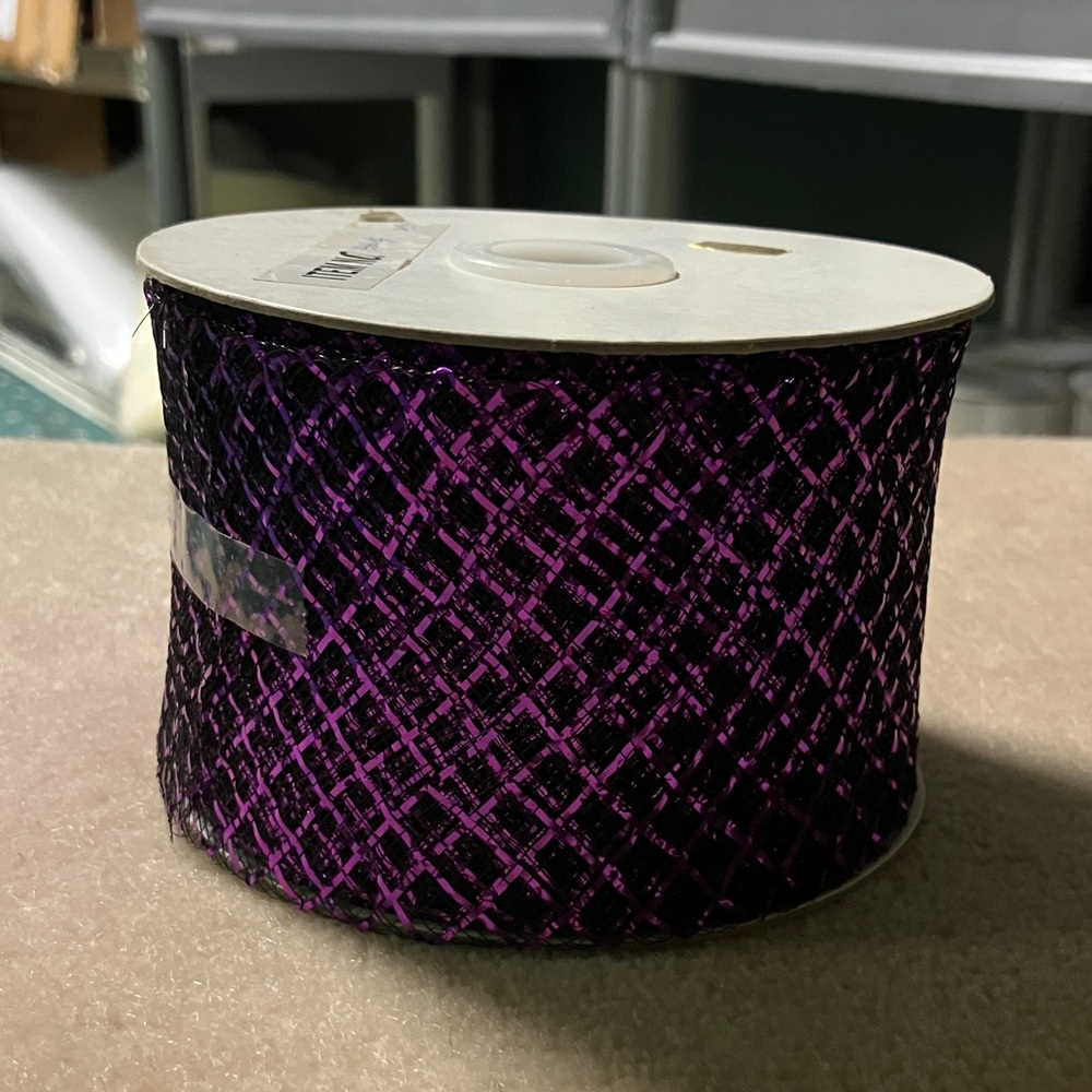 Purple and Black Decorative Ribbon 25yd for $15